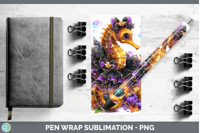 Seahorse Pen Wrap Sea Halloween Sublimation Pen Designs