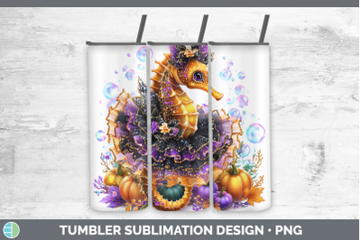 Seahorse Tumbler Sea Halloween Sublimation 20 oz Skinny Tumb