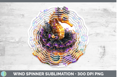 Seahorse Wind Spinner Sea Halloween Sublimation Spinner Desi