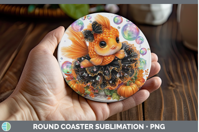 Tropical Fish Round Coaster Sea Halloween Sublimation Coaste