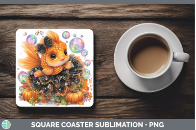 Tropical Fish Square Coaster Sea Halloween Sublimation Drink
