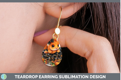 Tropical Fish Teardrop Earrings Sea Halloween Sublimation Ea