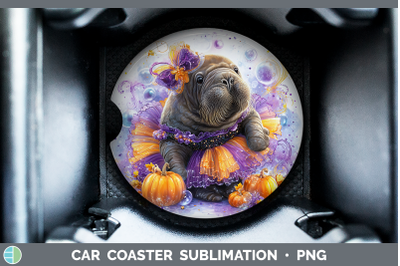 Walrus Car Coaster Sea Halloween Sublimation Drink Mat Desig