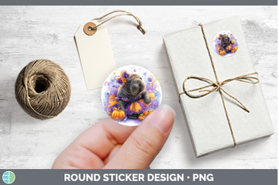 Sea Halloween Walrus Stickers | Round Labels Designs