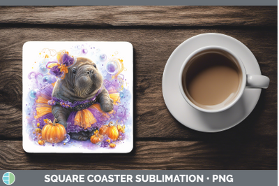 Walrus Square Coaster Sea Halloween Sublimation Drink Mat De