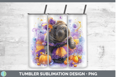 Walrus Tumbler Sea Halloween Sublimation 20 oz Skinny Tumble