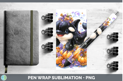 Orca Pen Wrap Sea Halloween Sublimation Pen Designs