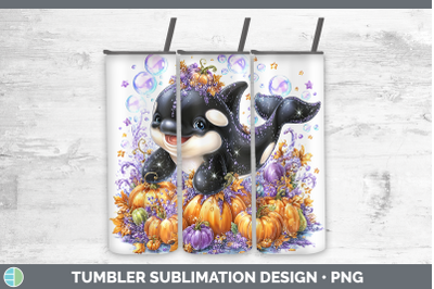 Orca Tumbler Sea Halloween Sublimation 20 oz Skinny Tumbler