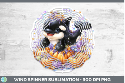 Orca Wind Spinner Sea Halloween Sublimation Spinner Designs