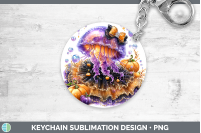 Jellyfish Keychain Sea Halloween Sublimation Keyring Designs