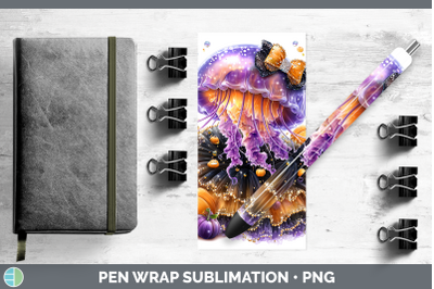 Jellyfish Pen Wrap Sea Halloween Sublimation Pen Designs