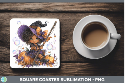 Fishing Square Coaster Sea Halloween Sublimation Drink Mat D