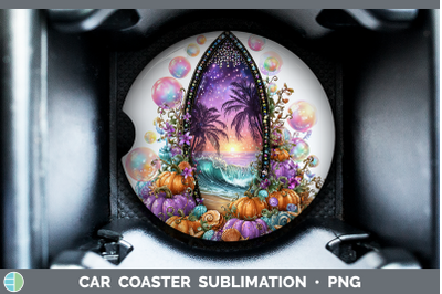 Surfboard Car Coaster Sea Halloween Sublimation Drink Mat De