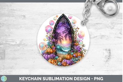 Surfboard Keychain Sea Halloween Sublimation Keyring Designs