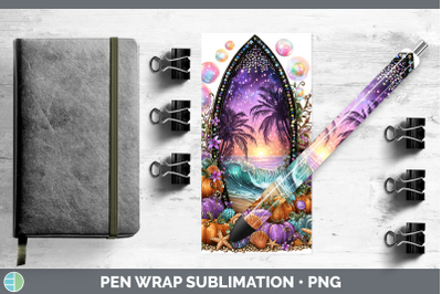 Surfboard Pen Wrap Sea Halloween Sublimation Pen Designs