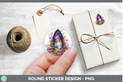 Sea Halloween Surfboard Stickers | Round Labels Designs