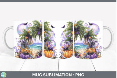 Beach Mug Wrap Sea Halloween Sublimation Coffee Cup Designs