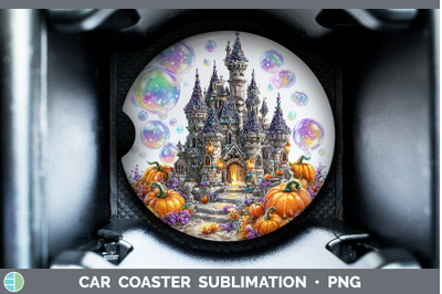 Sand Castle Car Coaster Sea Halloween Sublimation Drink Mat