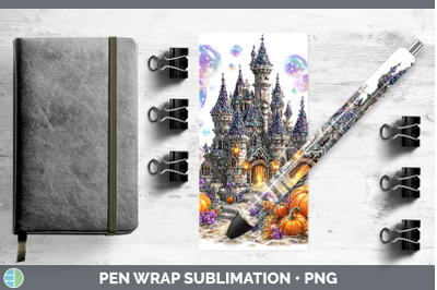 Sand Castle Pen Wrap Sea Halloween Sublimation Pen Designs