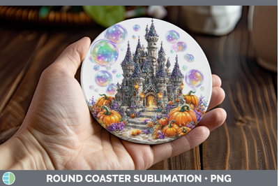 Sand Castle Round Coaster Sea Halloween Sublimation Coaster