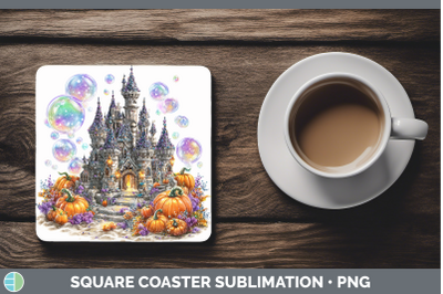 Sand Castle Square Coaster Sea Halloween Sublimation Drink M