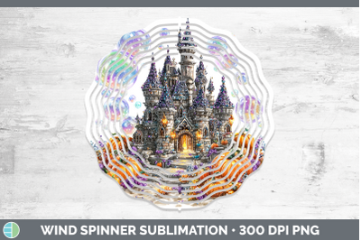 Sand Castle Wind Spinner Sea Halloween Sublimation Spinner D