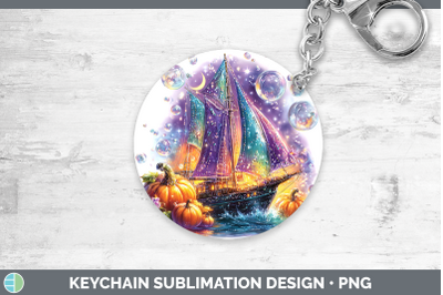 Sailboat Keychain Sea Halloween Sublimation Keyring Designs