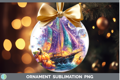 Sailboat Ornament Sea Halloween Sublimation Bauble Designs