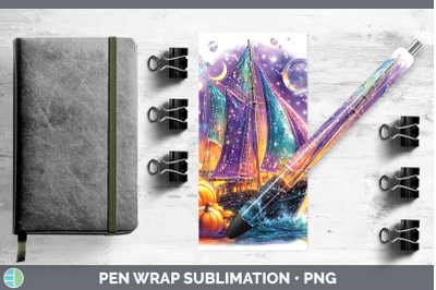 Sailboat Pen Wrap Sea Halloween Sublimation Pen Designs