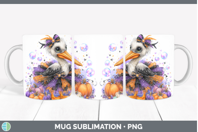 Pelican Mug Wrap Sea Halloween Sublimation Coffee Cup Design