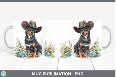 -02 Australian Kelpie Mug Wrap Western Cowboy Dogs Sublimati