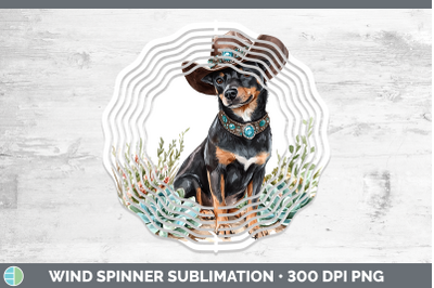 -02 Australian Kelpie Wind Spinner Western Cowboy Dogs Subli