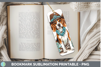 -03 Beagle Bookmark Western Cowboy Dogs Sublimation Printabl