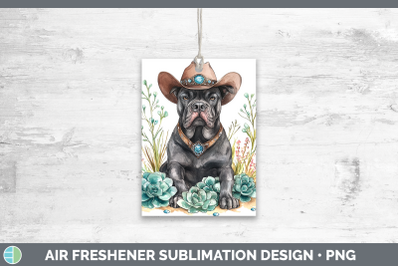 -04 Cane Corso Air Freshener Western Cowboy Dogs Sublimation