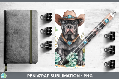 -04 Cane Corso Pen Wrap Western Cowboy Dogs Sublimation Pen