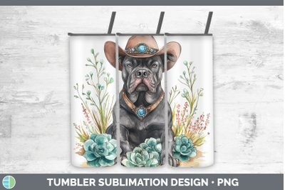 -04 Cane Corso Tumbler Western Cowboy Dogs Sublimation 20 oz