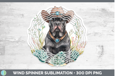 -04 Cane Corso Wind Spinner Western Cowboy Dogs Sublimation