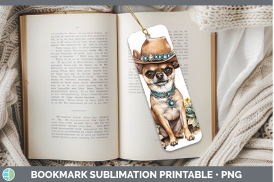 -05 Chihuahua Bookmark Western Cowboy Dogs Sublimation Print