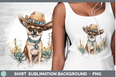 -05 Chihuahua Shirt Western Cowboy Dogs Sublimation Backgrou