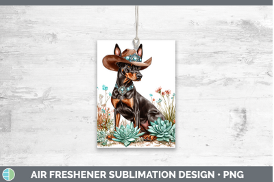 -08 Doberman Pinscher Air Freshener Western Cowboy Dogs Subl