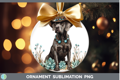 -10 Great Dane Ornament Western Cowboy Dogs Sublimation Baub