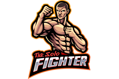 The solo fighter esport mascot logo design