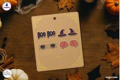 Halloween Stud Earrings Laser Cut