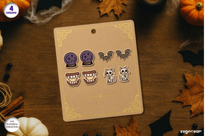 Halloween Stud Earrings Laser Cut