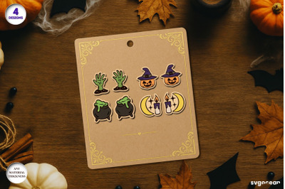 Halloween Stud Earrings Laser Cut