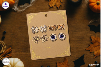 Halloween Stud Earrings Laser Cut
