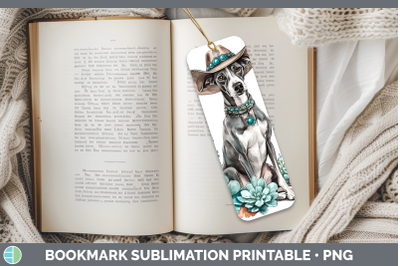 Greyhound Bookmark Western Cowboy Dogs Sublimation Printable