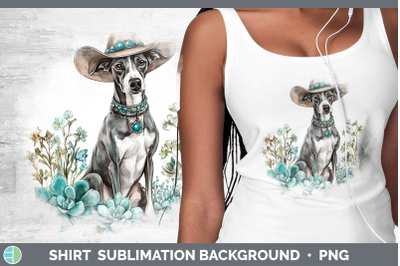 Greyhound Shirt Western Cowboy Dogs Sublimation Background D