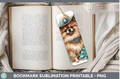 Pomeranian Bookmark Western Cowboy Dogs Sublimation Printabl