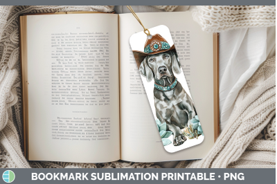 Weimaraner Bookmark Western Cowboy Dogs Sublimation Printabl